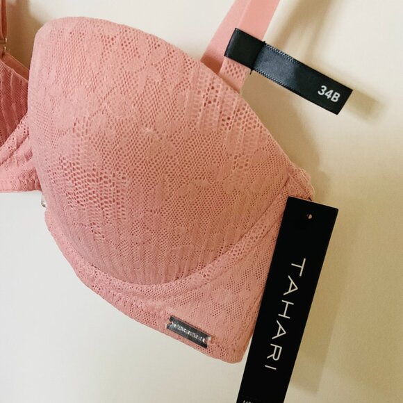 TAHARI Women's Push-Up Underwire Lace Bra NWT Size 34B - Picture 6 of 6